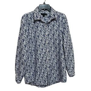 ZYLOS Men's Button Down Shirt Casual Floral Leaf Print Wrinkle‎ Free Disco L